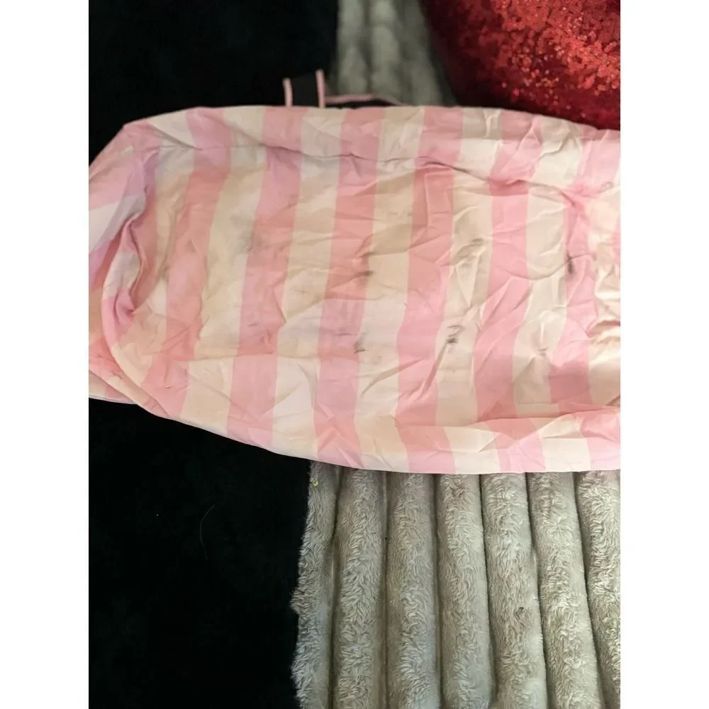 Victorias secret packable tote shopper signature stripe
